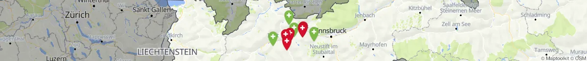 Map view for Pharmacies emergency services nearby Mieming (Imst, Tirol)